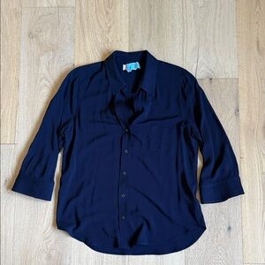 L ‘Agence Navy Blue Shirt